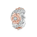 Amarante Jewelry Rose Gold Blooming Flower with Crystal Band Charm