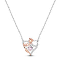 Amarante Jewelry Rose & Heart Infinity Necklace