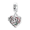 Amarante Jewelry Rose Heart Locket “I Love You More Than Anything” Dangle Charm