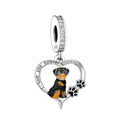 Amarante Jewelry Rottweiler Forever Love Heart Charm