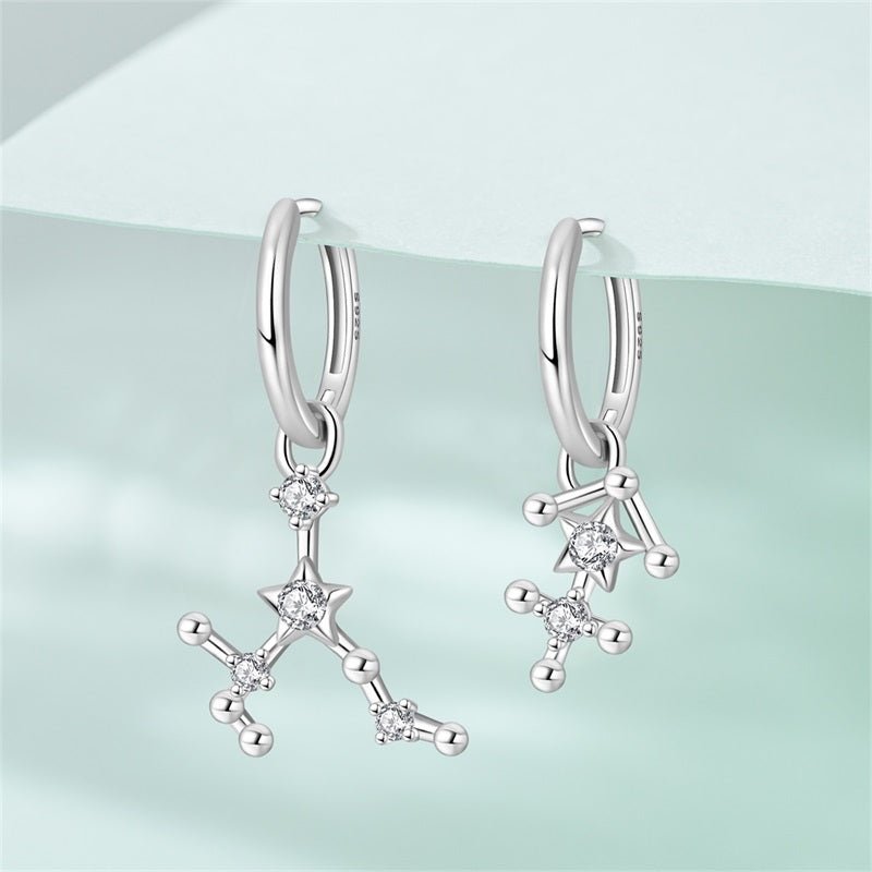 Amarante Jewelry Sagittarius Constellation Zodiac Hoop Earrings