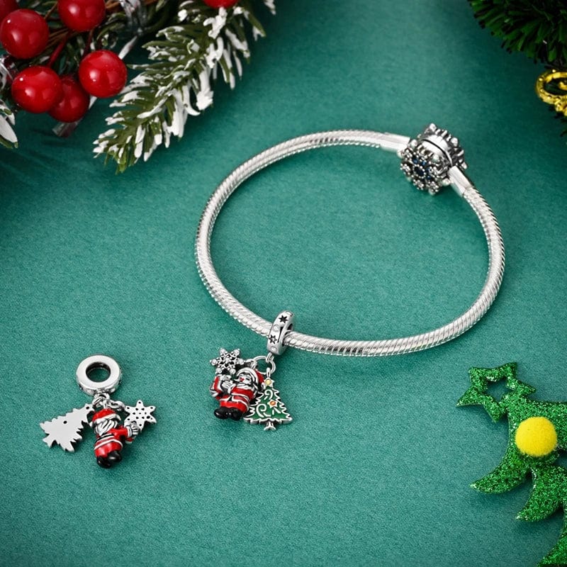 Amarante Jewelry Santa, Christmas Tree & Snowflake Holiday Charm