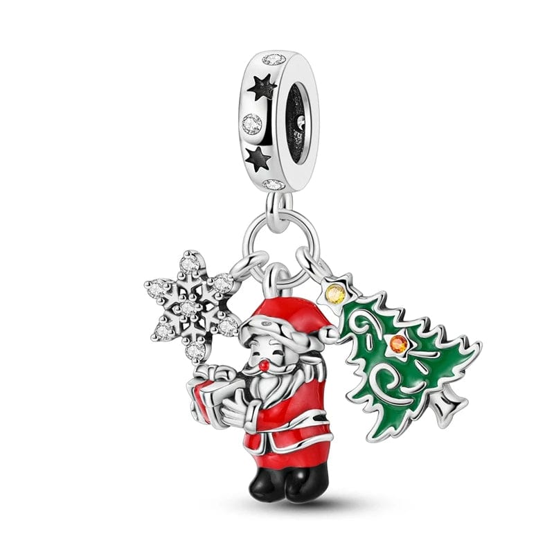 Amarante Jewelry Santa, Christmas Tree & Snowflake Holiday Charm