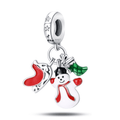 Amarante Jewelry Santa Sleigh, Snowman & Stocking Dangle Charm