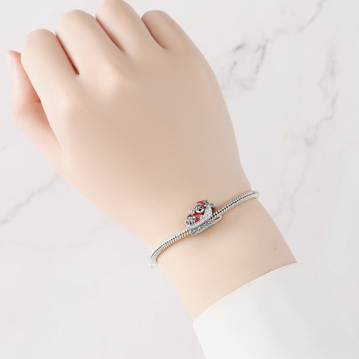 Amarante Jewelry Santa’s Christmas Sparkling Sleigh Charm