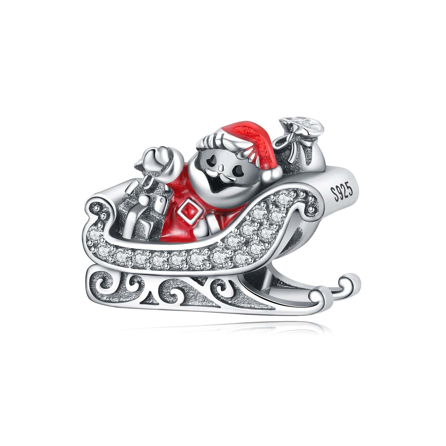 Amarante Jewelry Santa’s Christmas Sparkling Sleigh Charm