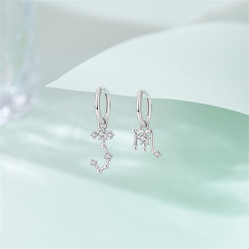 Amarante Jewelry Scorpio Constellation Zodiac Hoop Earrings