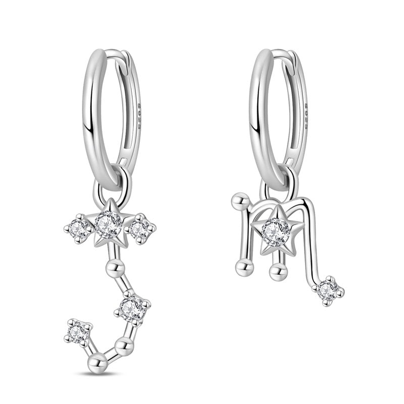 Amarante Jewelry Scorpio Constellation Zodiac Hoop Earrings