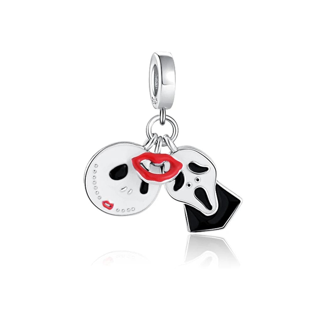 Amarante Jewelry Scream and Love, Horror Mask Charm with a Kiss