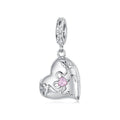 Amarante Jewelry Secret Pink Heart Locket Dangle Charm