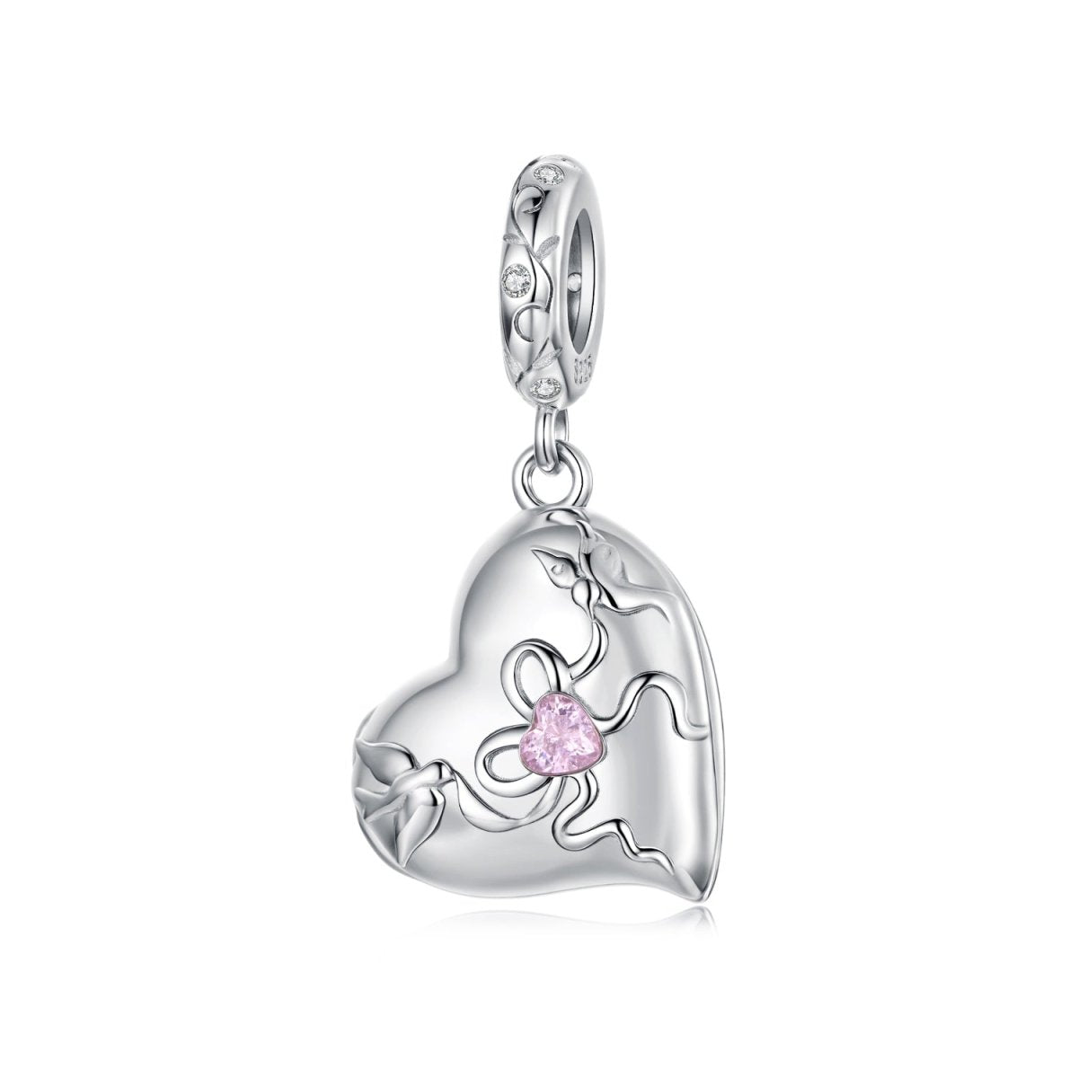 Amarante Jewelry Secret Pink Heart Locket Dangle Charm