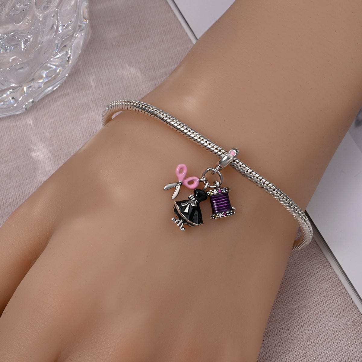 Amarante Jewelry Sewing Kit Dress Charm