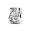 Amarante Jewelry Shimmering Music Staff & Notes Charm