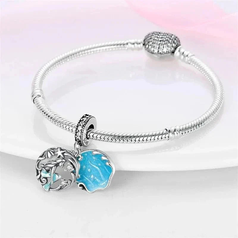 Amarante Jewelry Shimmering Ocean Blue Mermaid Charm