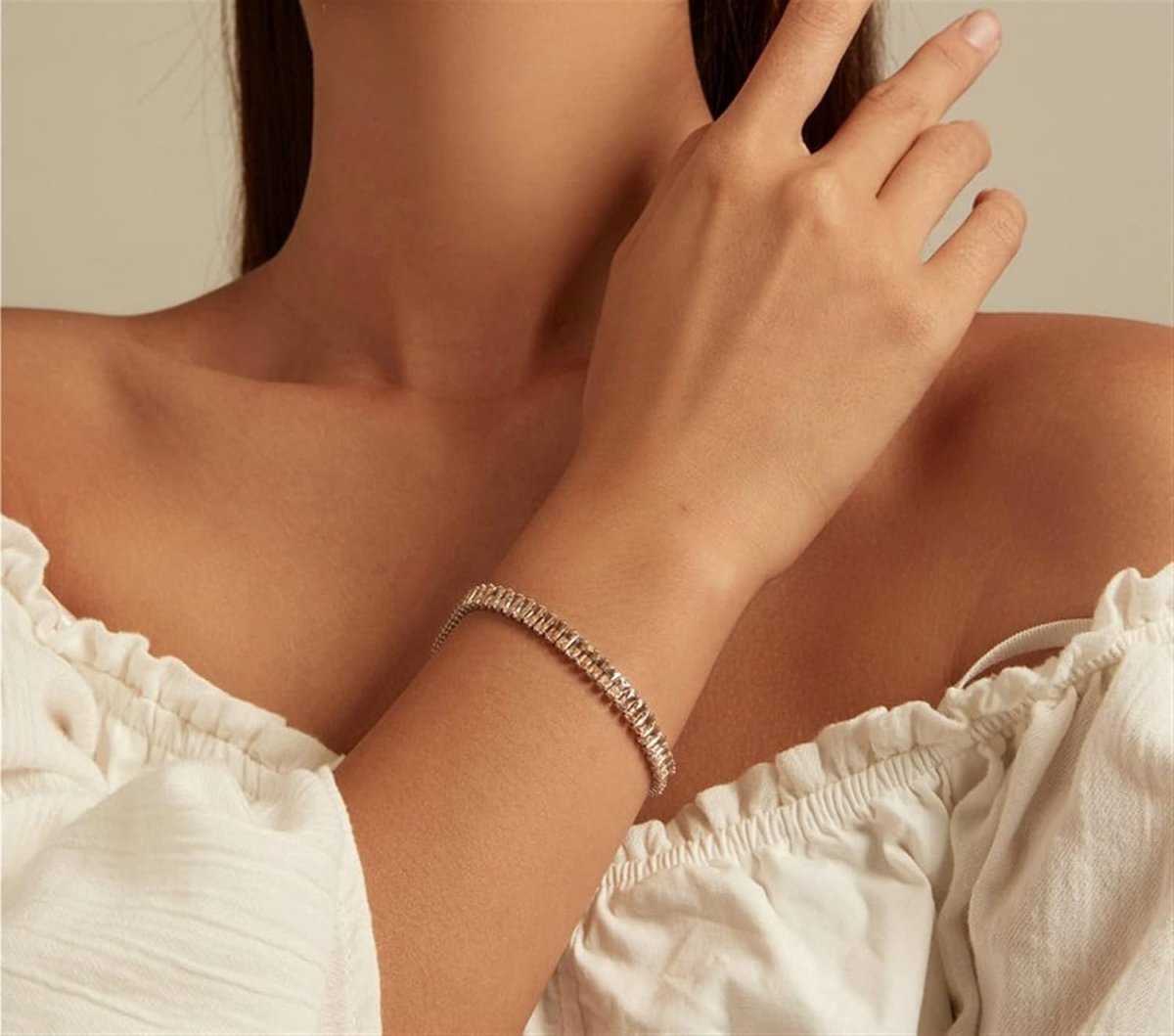 Amarante Jewelry Shining Crystal Tennis Bracelet