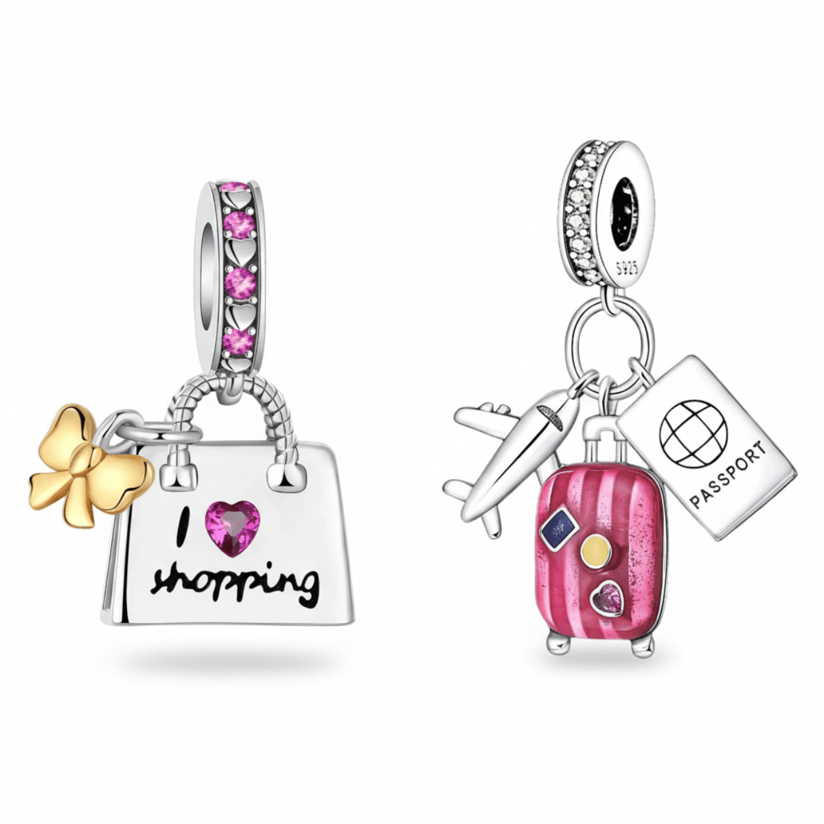 Amarante Jewelry Shopping & Travel Charm Duo