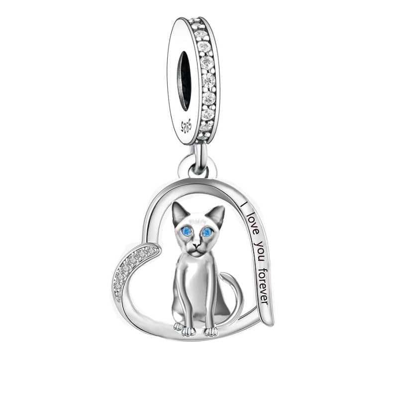 Amarante Jewelry Siamese Cat Dangle Charm