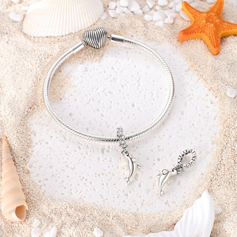 Amarante Jewelry Silver Dolphin Dangle Charm