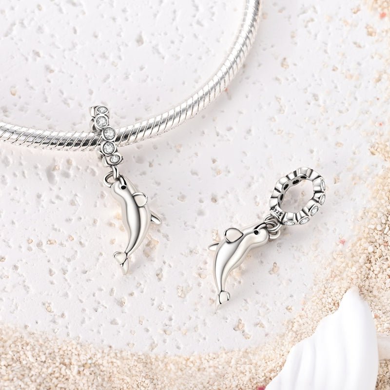 Amarante Jewelry Silver Dolphin Dangle Charm