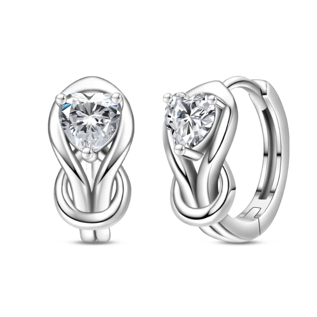 Amarante Jewelry Silver Infinity Hoop Earrings