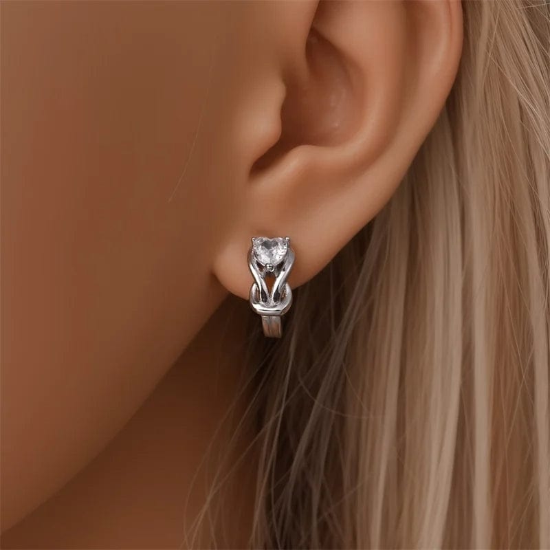 Amarante Jewelry Silver Infinity Hoop Earrings