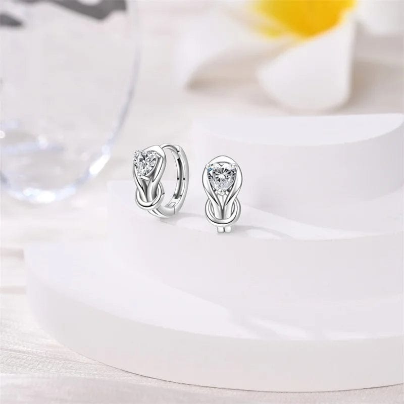 Amarante Jewelry Silver Infinity Hoop Earrings