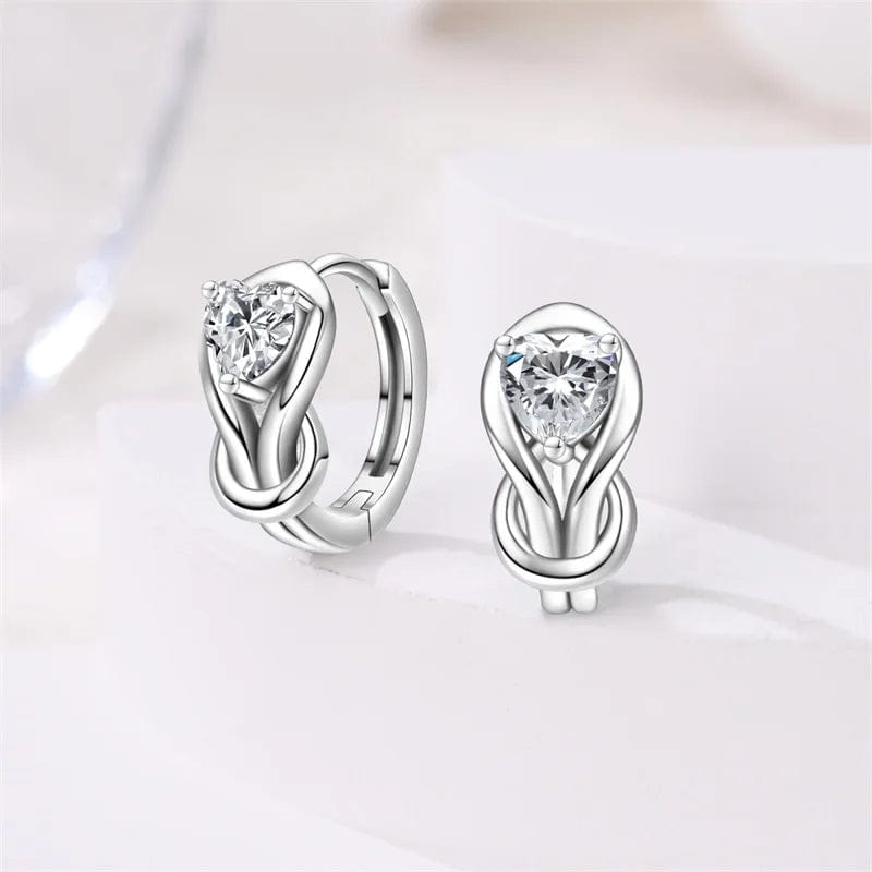 Amarante Jewelry Silver Infinity Hoop Earrings