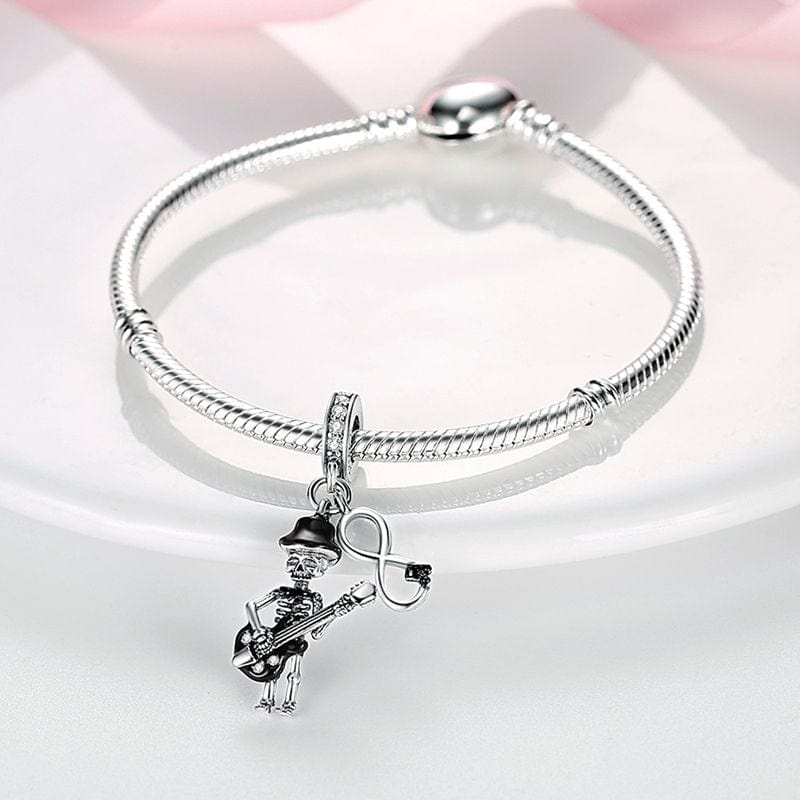 Amarante Jewelry Skeleton with Guitar Dangle Charm