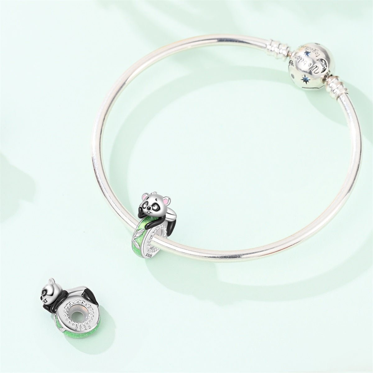 Amarante Jewelry Sleeping Panda & Bamboo Glow Charm