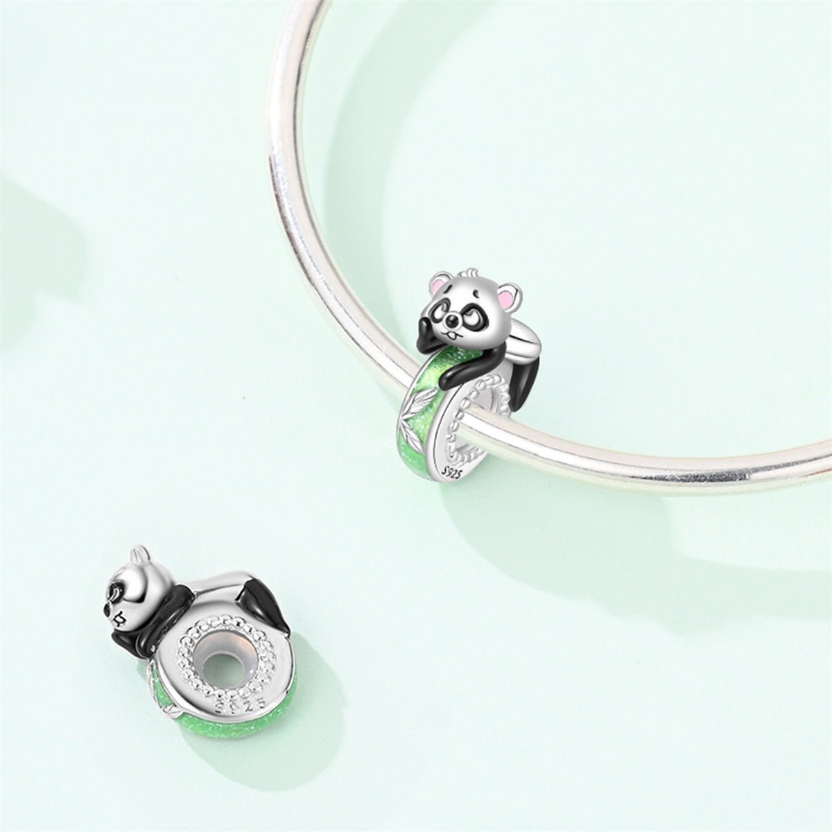 Amarante Jewelry Sleeping Panda & Bamboo Glow Charm