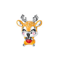 Amarante Jewelry Smiling Deer with Red Heart Charm