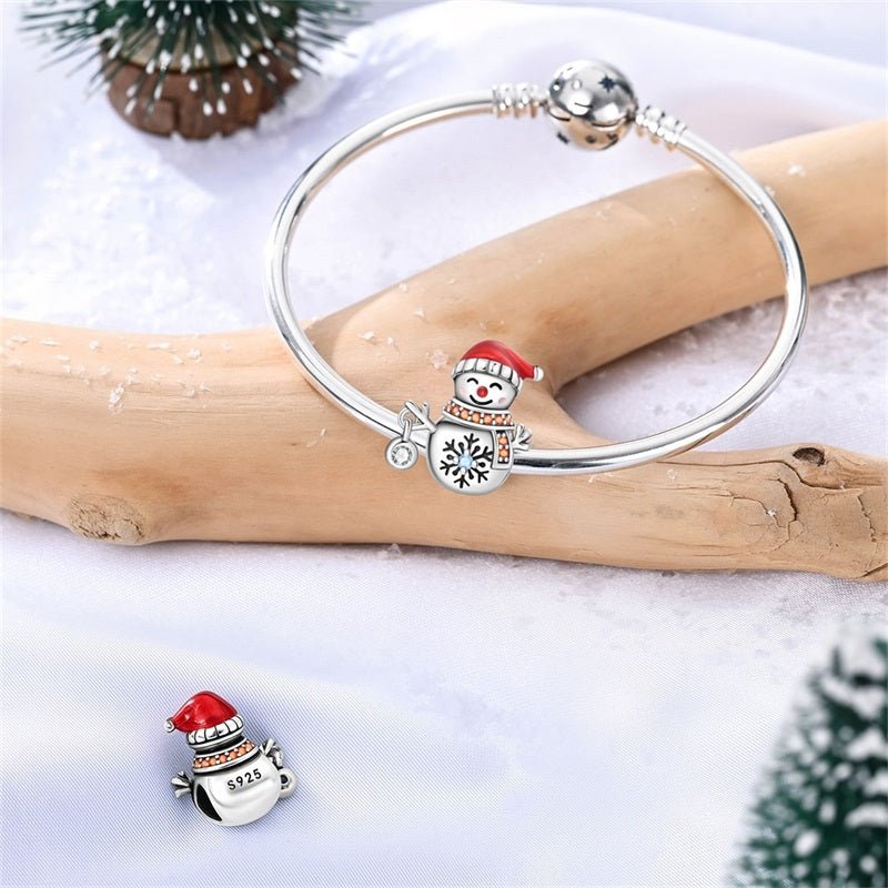 Amarante Jewelry Smiling Snowman with Red Hat & Scarf Charm