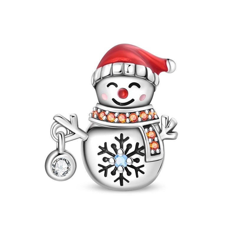 Amarante Jewelry Smiling Snowman with Red Hat & Scarf Charm