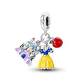 Amarante Jewelry Snow White Dress, Apple & Castle Triple Dangle Charm