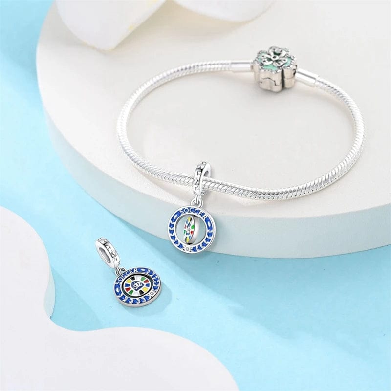 Amarante Jewelry Soccer Spinning Dangle Charm
