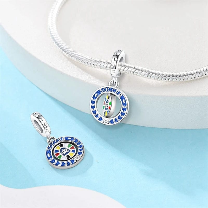 Amarante Jewelry Soccer Spinning Dangle Charm