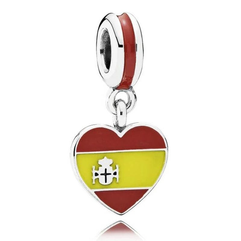 Amarante Jewelry Spain Heart Flag Dangle Charm