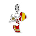 Amarante Jewelry Spain Heart Flag, Flamenco and Bull Dangle Charm
