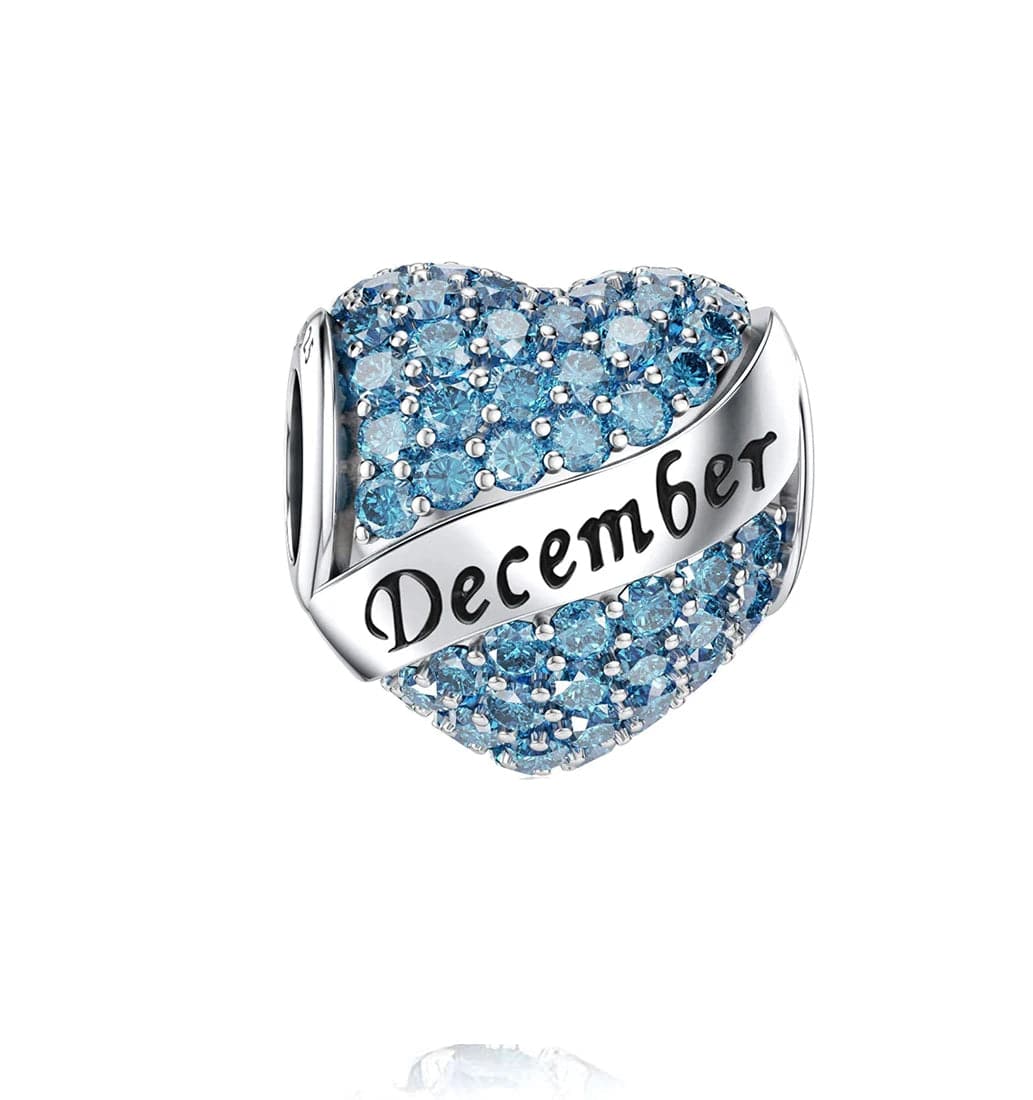 Amarante Jewelry Sparkling Birthstone Heart Charms