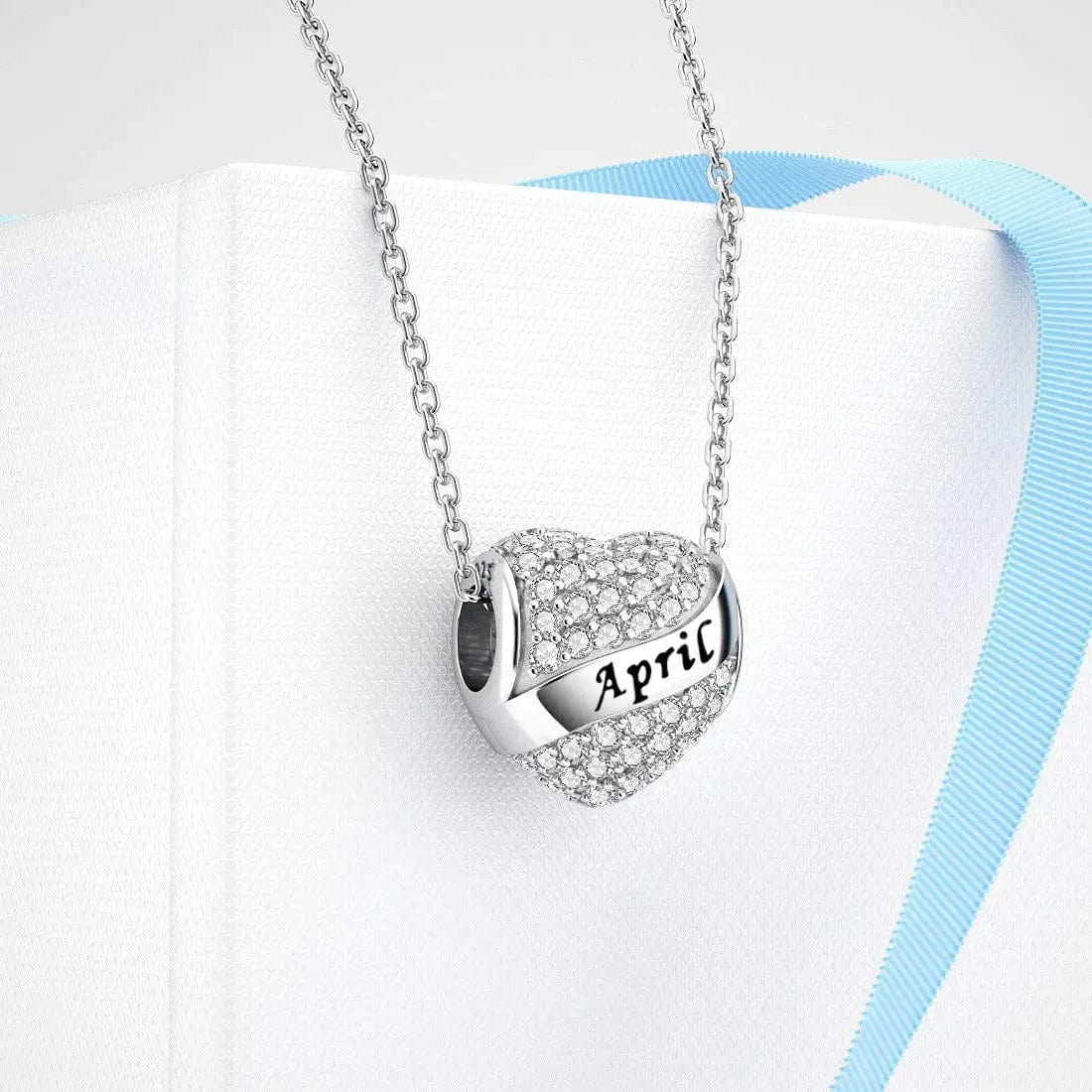 Amarante Jewelry Sparkling Birthstone Heart Charms