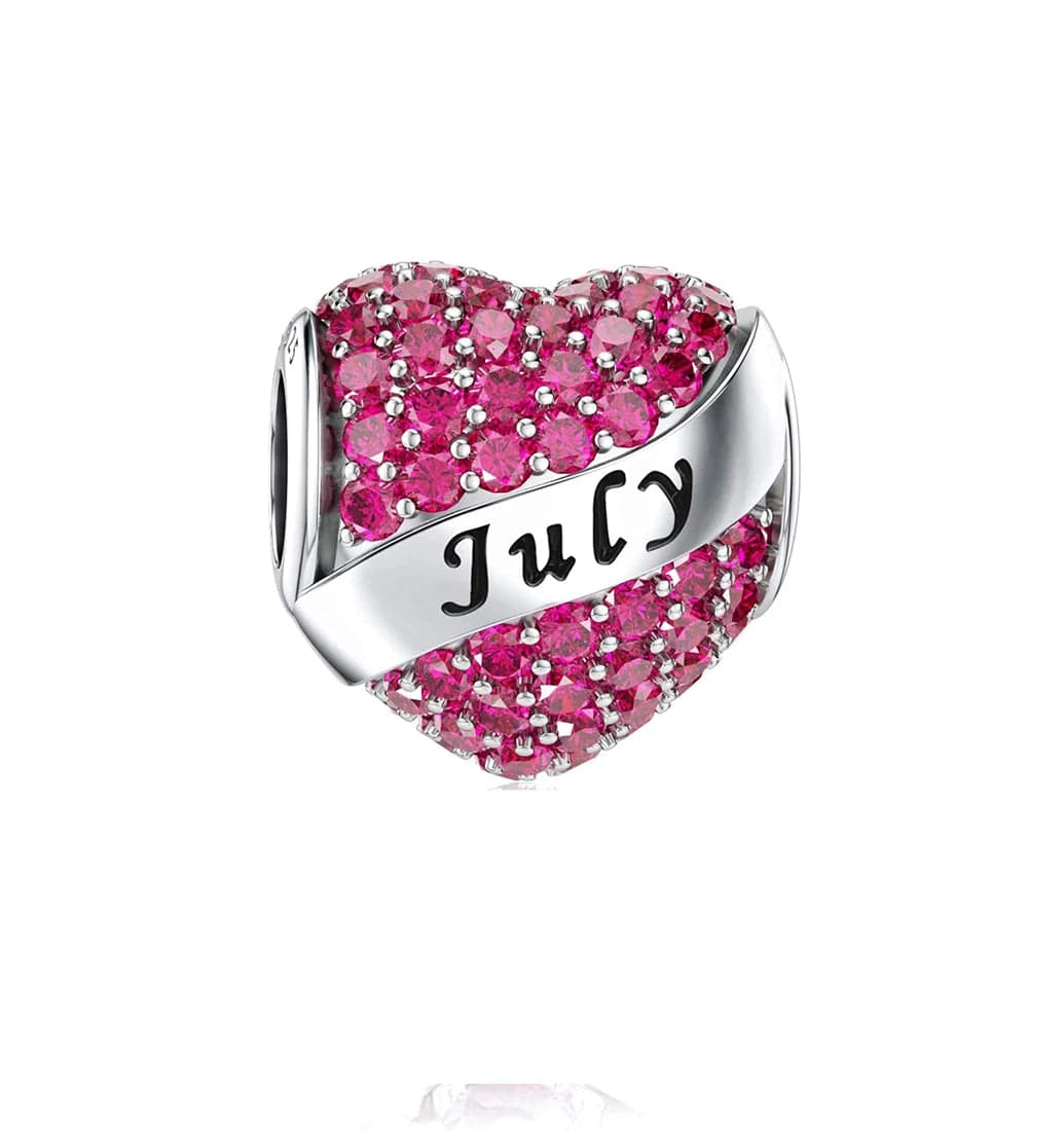 Amarante Jewelry Sparkling Birthstone Heart Charms