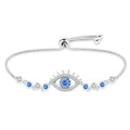 Amarante Jewelry Sparkling Blue Evil Eye Charm Bracelet
