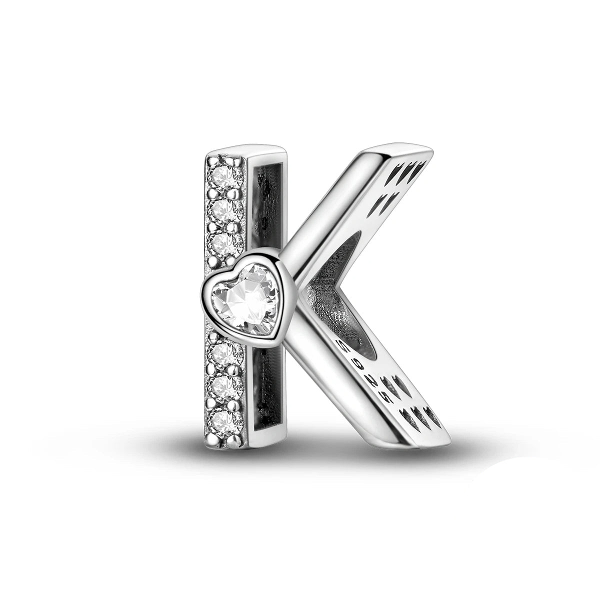 Amarante Jewelry Sparkling Heart Letter A~Z Alphabet Charm