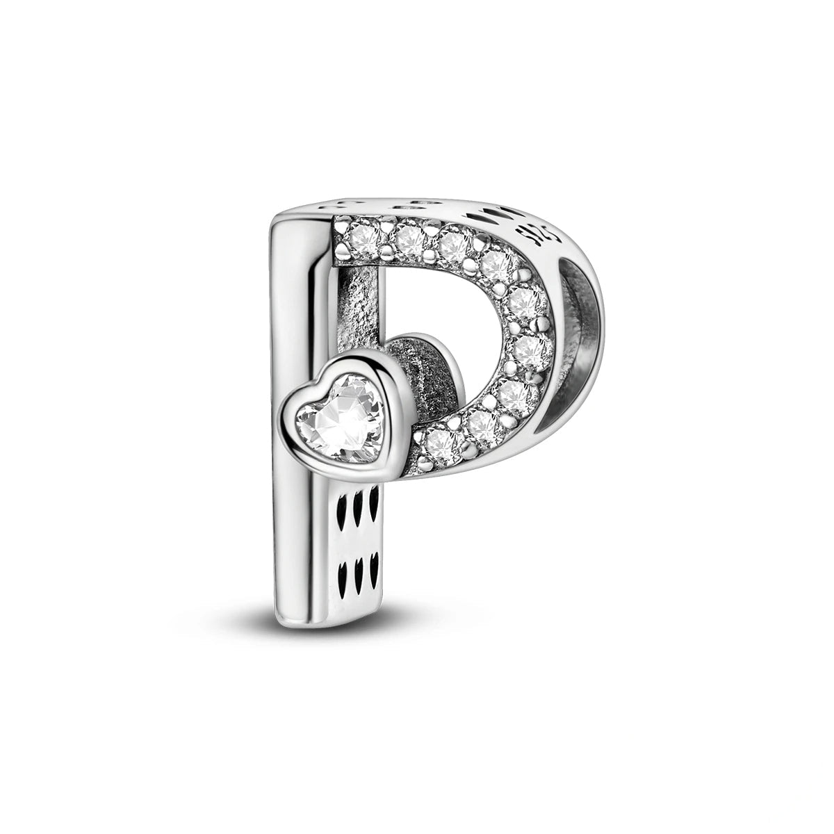 Amarante Jewelry Sparkling Heart Letter A~Z Alphabet Charm