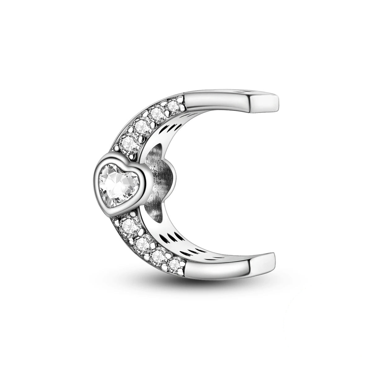 Amarante Jewelry Sparkling Heart Letter A~Z Alphabet Charm