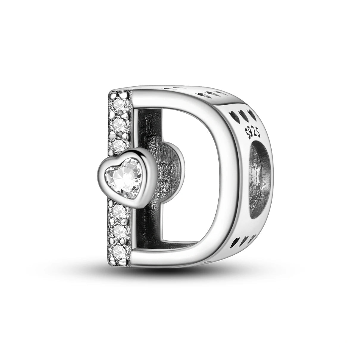 Amarante Jewelry Sparkling Heart Letter A~Z Alphabet Charm