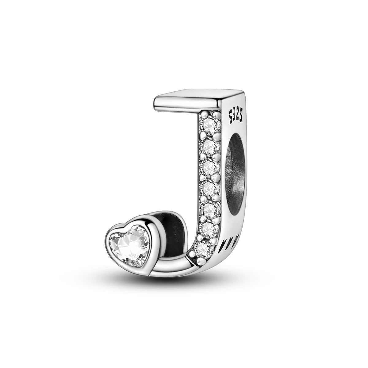 Amarante Jewelry Sparkling Heart Letter A~Z Alphabet Charm