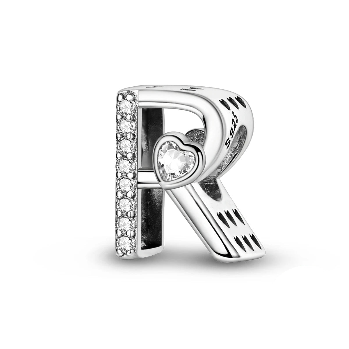 Amarante Jewelry Sparkling Heart Letter A~Z Alphabet Charm