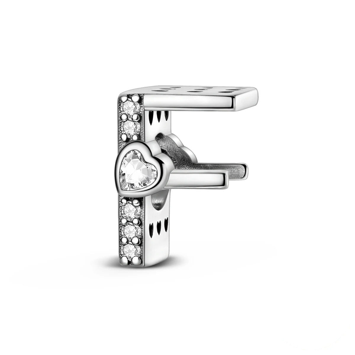 Amarante Jewelry Sparkling Heart Letter A~Z Alphabet Charm