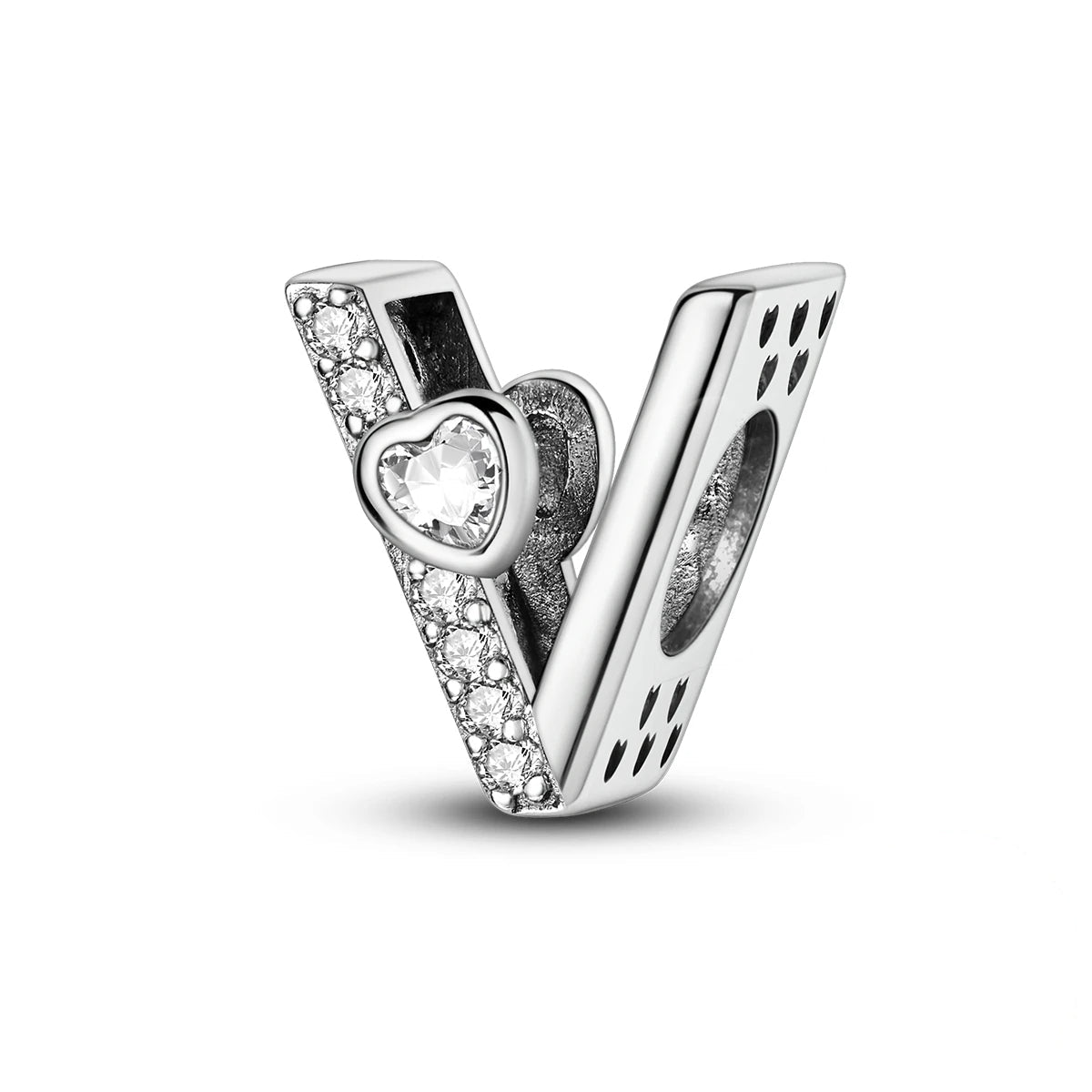 Amarante Jewelry Sparkling Heart Letter A~Z Alphabet Charm